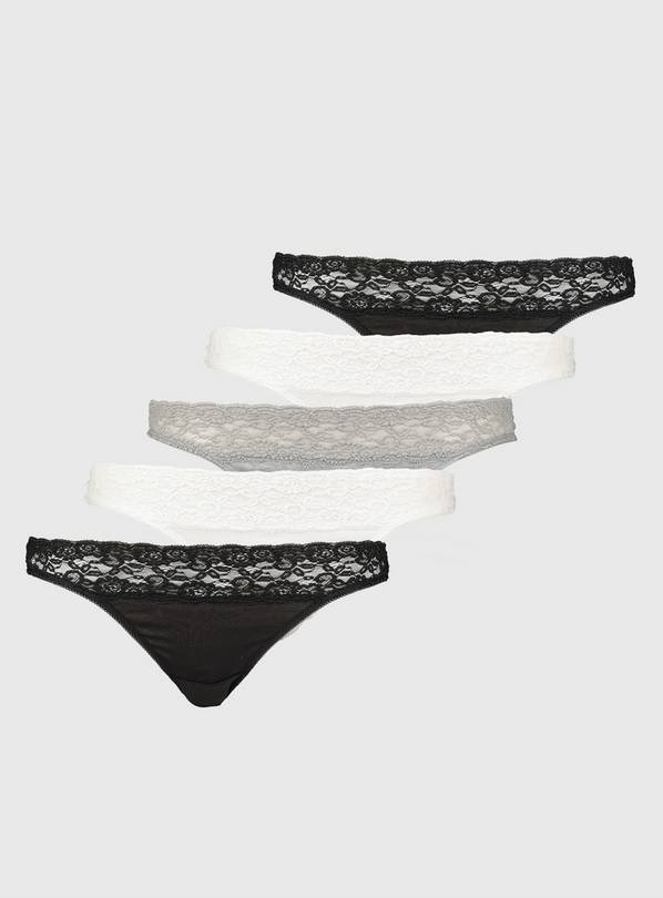 Mono Comfort Lace Thong 5 Pack 18